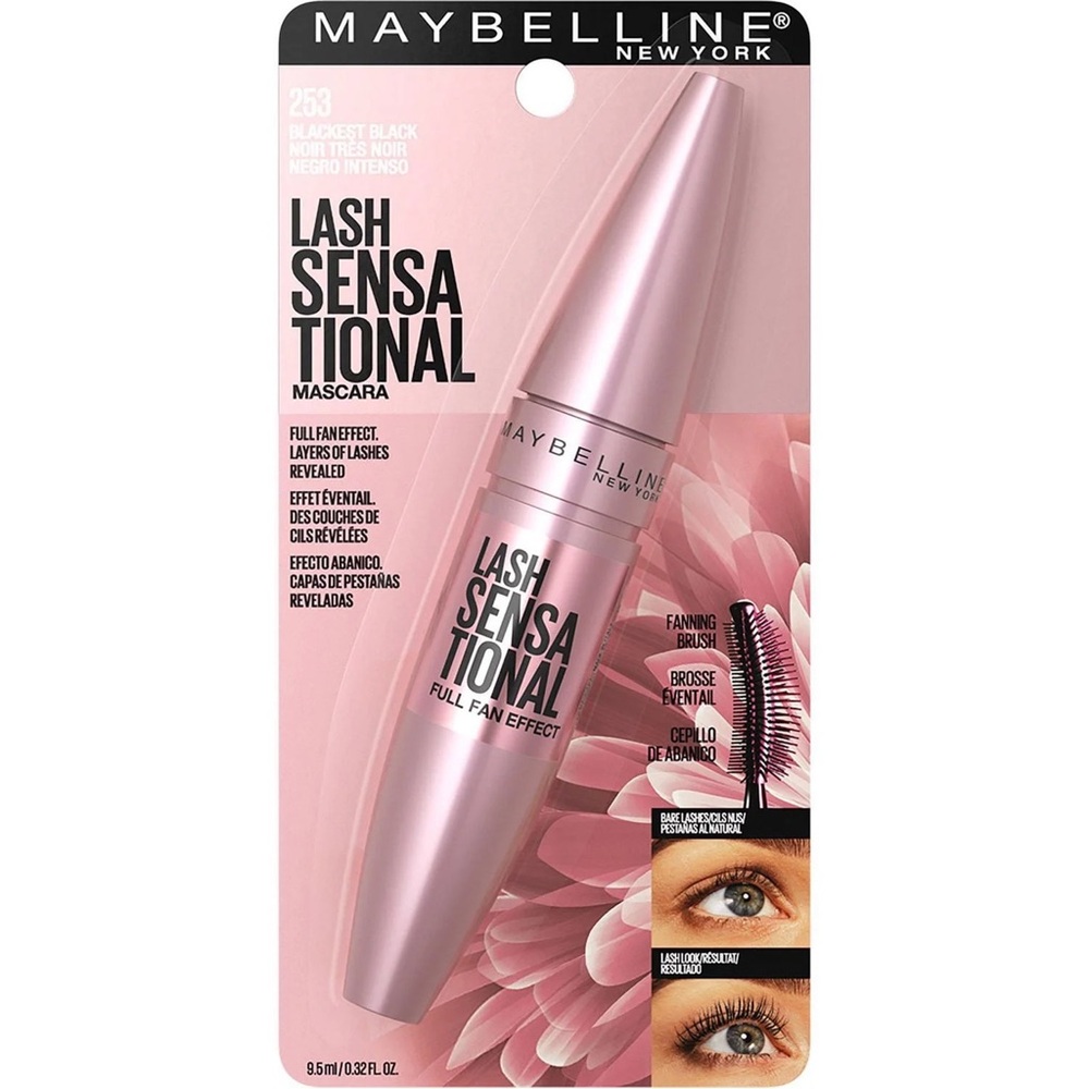 2/$20 NWT Maybelline Lash Sensational Mascara Blackest Black